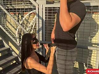 lingerie princess takes big cock outdoors
