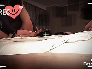 Snowbunnyqueen27 joins an interracial threesome.