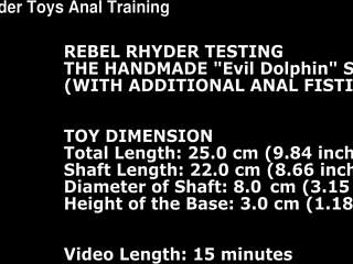 Rebel Rhyder Tests Huge Dolphin Size L Dildo with Intense Anal Fisting