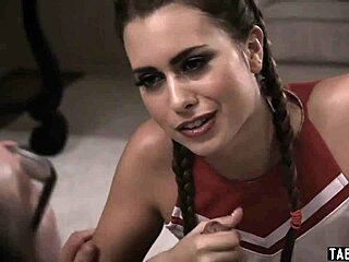 sexual gets a visit from a teen 18+ cheerleader