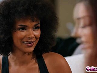 Katrina Colt Licks Alina Ali's Shaved Pussy While Jayden Cole Fingers Them