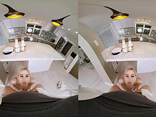 I caught blonde slut cheating with milkman in VR