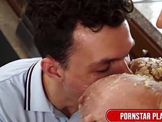 Holy cow! Blonde milf Melony Melons drains Josh Rivers’ massive cock!