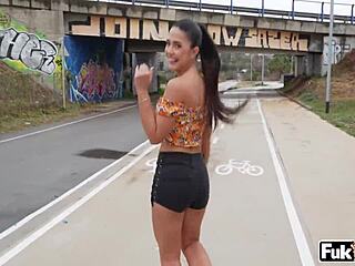 nuria millan gets banged in public with anal