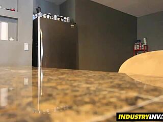 Blondie Esmi Lee intensely deepthroats big black cock outside.