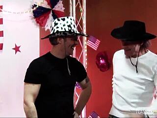 Two chicks teasing cocks in group fun