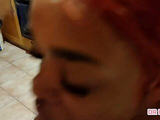 Tattooed Ebony Deepthroat Slow Motion