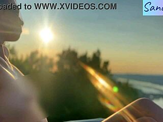 Hungarian Latina teases with nipple play in stunning paradise setting