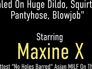 Are you ready for Maxine X’s dildo and cock action?