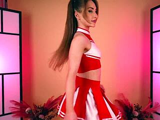 Sexy Bunny Cheerleader Tries On Kill Bill Lara Croft Cosplay