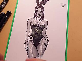 Hot Sexy Girl In Latex Quick Sketch