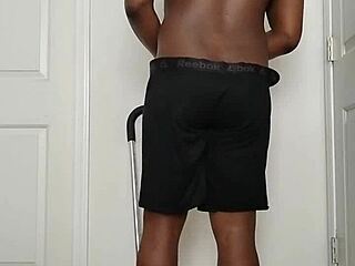 Waking up early to undress and spread buttocks open