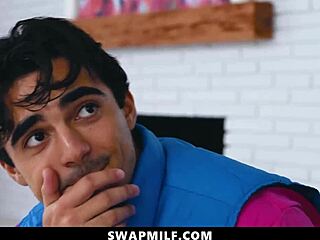 Horny milfs swapping step sons in wild orgy 😈💦