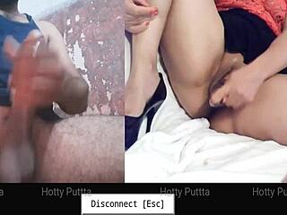 sexy milf masturbates and cums on bbc during random webcam chat