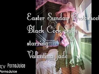 Valentina Jade Photoshoot Sucks Black Cock