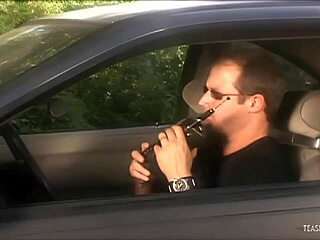 confident brunette seduces a man and gets a load of cum on her face