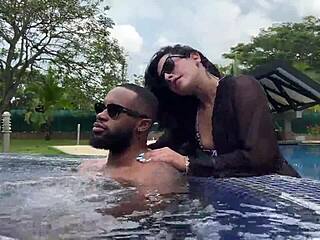 Taking a steamy jacuzzi break with Kylei Ellish for some fun!