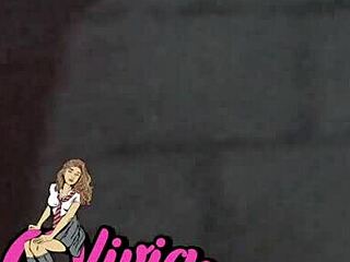 You watch your curvy british neighbour in the shower with big natural tits and long hair