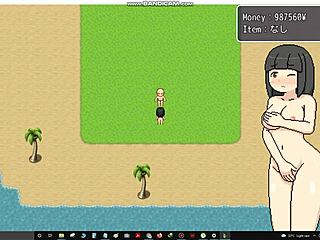 Feeling the passion in Minamo's island wrestling scene with shaved pussy and creampie