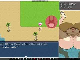 Feeling the passion in Minamo's island wrestling scene with shaved pussy and creampie