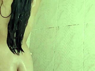 College girl masturbates in shower.