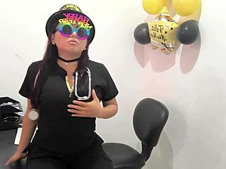 hey, watch this hot nurse prep an anal toy!