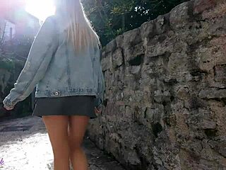 Romantic walk with a sneaky vibrator in my pussy, wow!