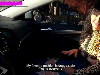 New young girl shows up for her first outdoor casting as Diabla in teen interview