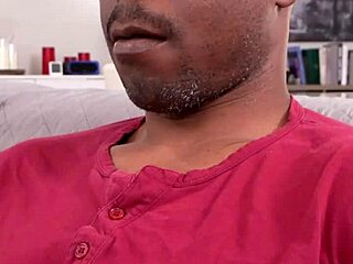 muscular bodybuilder shows off his big black monster cock