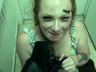 enthusiastic siren in degradation scene