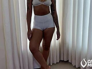 i'm teasing in tight shorts joi with big ass latina