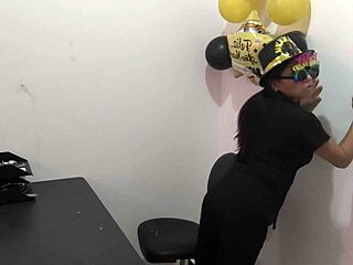 This hot office worker is preparing an anal plug for her horny ass.