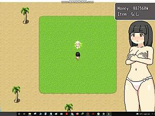 Feeling the passion in Minamo's island wrestling scene with shaved pussy and creampie