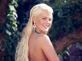 Annette white shows naughty pussy in bikini and nude for three minutes.