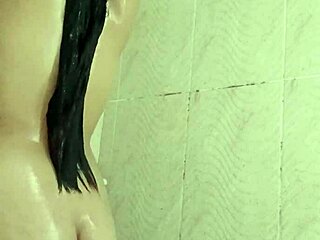 College girl masturbates in shower.