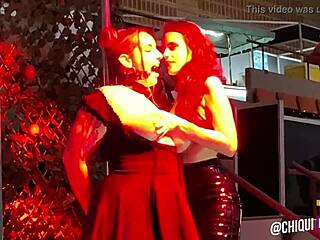 Fat spanish girl gets wax on stage