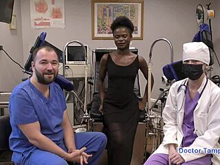 Dr Tampa checks Rina Arem’s petite body in yearly exam