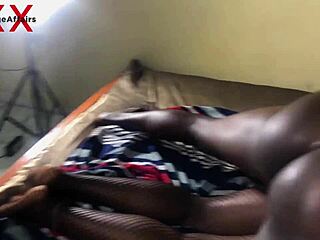 Amateur schoolgirl bends over in homemade video dragging big black cock into her wet big hole pussy for doggystyle anal and facial