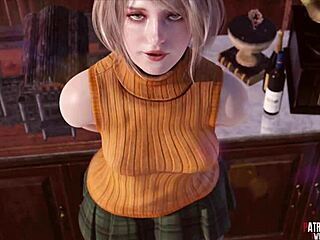 oh man, resident evil ashley is stripping and dancing solo with her clothes ripped off
