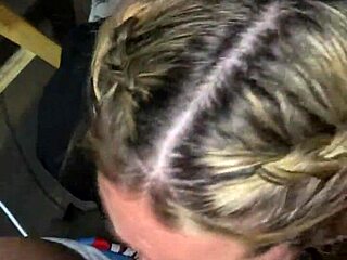 rich blonde indulges in deepthroat blowjob with black cock