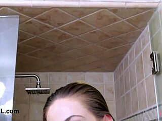 I saw the lovely teen brunette take a shower, oh wait, I mean photoshoot