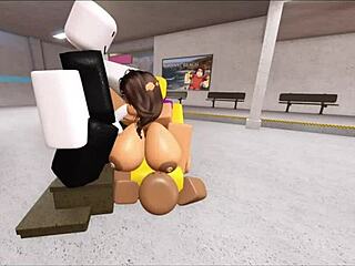 Roblox Girl Fucked By Three Noobs In Group Threesome With Deepthroat And Cumshot