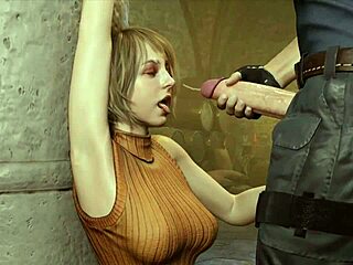 oh man, resident evil ashley is stripping and dancing solo with her clothes ripped off