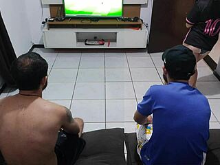 Latina Wife Loses Bet And Fucks Friend In Front Of Husband