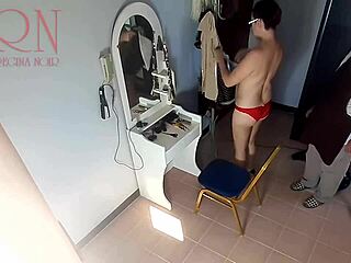 Hidden Camera Captures Nude Barbershop Where Hairdresser Undresses Lady For Haircut In Kinky Setting