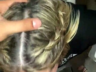 rich blonde indulges in deepthroat blowjob with black cock