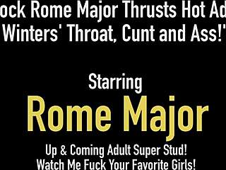 Fat cock Rome Major thrusts hot Adreena Winters. He hits throat cunt and ass in stockings heels big tits handjob BBC black.