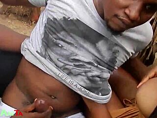 enjoying outdoor fun with ebony ladies