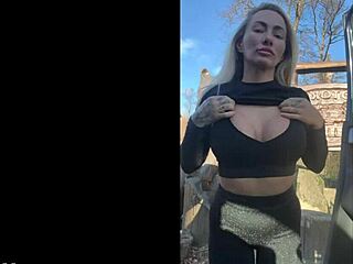 Quiet office girl transforms into wild party babe with big assets in POV style
