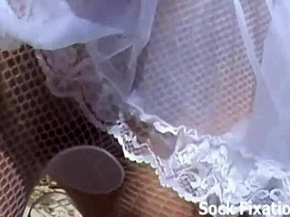 Watching steamy lesbian pantyhose orgy with foot play. Hot toes and sucking action unfold.